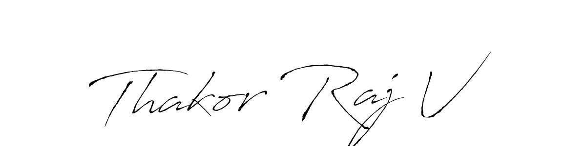 Create a beautiful signature design for name Thakor Raj V. With this signature (Antro_Vectra) fonts, you can make a handwritten signature for free. Thakor Raj V signature style 6 images and pictures png