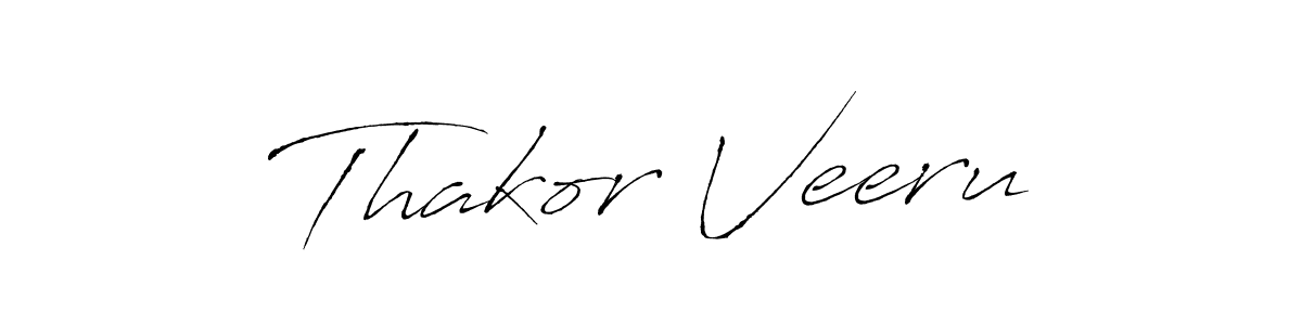 How to make Thakor Veeru signature? Antro_Vectra is a professional autograph style. Create handwritten signature for Thakor Veeru name. Thakor Veeru signature style 6 images and pictures png