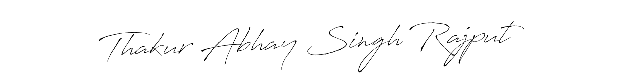 How to make Thakur Abhay Singh Rajput name signature. Use Antro_Vectra style for creating short signs online. This is the latest handwritten sign. Thakur Abhay Singh Rajput signature style 6 images and pictures png