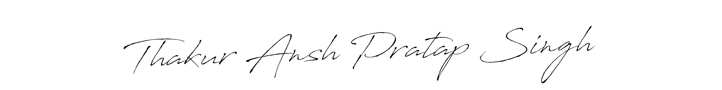 The best way (Antro_Vectra) to make a short signature is to pick only two or three words in your name. The name Thakur Ansh Pratap Singh include a total of six letters. For converting this name. Thakur Ansh Pratap Singh signature style 6 images and pictures png