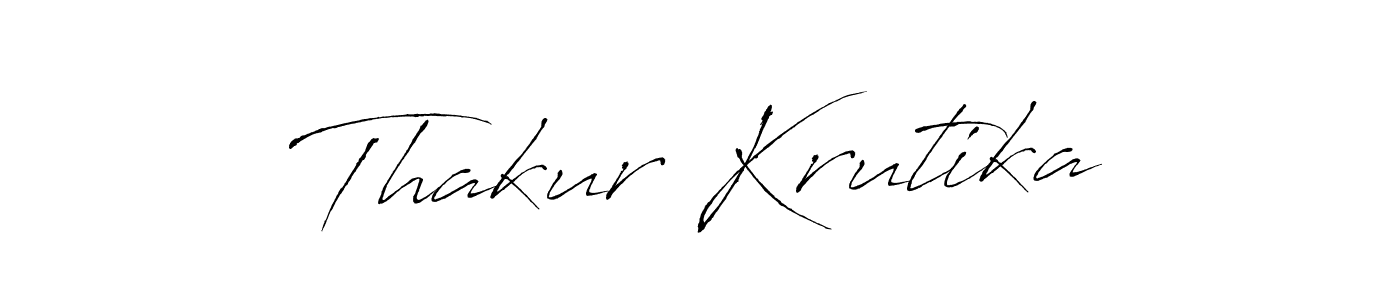 This is the best signature style for the Thakur Krutika name. Also you like these signature font (Antro_Vectra). Mix name signature. Thakur Krutika signature style 6 images and pictures png