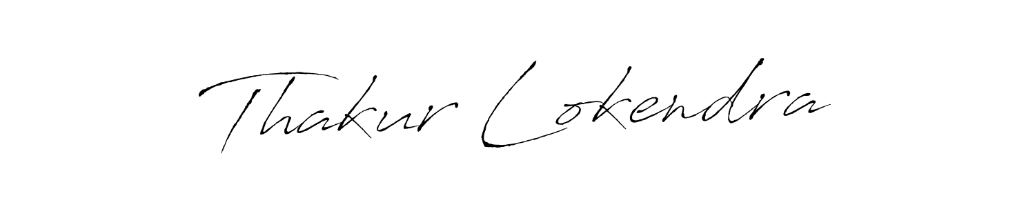 How to make Thakur Lokendra name signature. Use Antro_Vectra style for creating short signs online. This is the latest handwritten sign. Thakur Lokendra signature style 6 images and pictures png