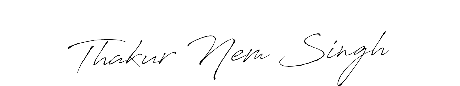 How to make Thakur Nem Singh signature? Antro_Vectra is a professional autograph style. Create handwritten signature for Thakur Nem Singh name. Thakur Nem Singh signature style 6 images and pictures png