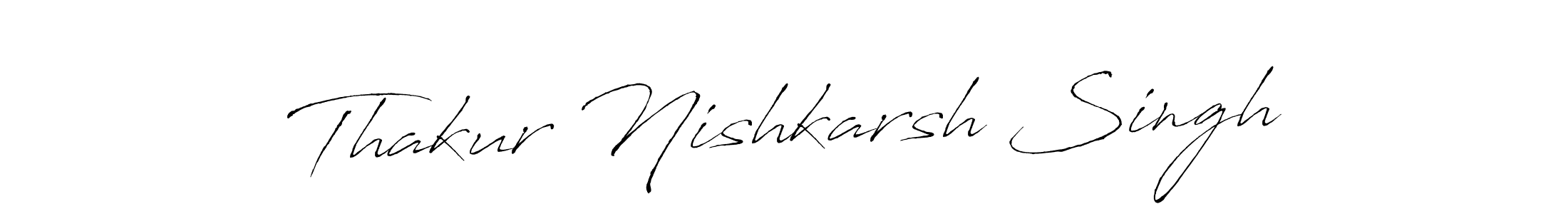 This is the best signature style for the Thakur Nishkarsh Singh name. Also you like these signature font (Antro_Vectra). Mix name signature. Thakur Nishkarsh Singh signature style 6 images and pictures png