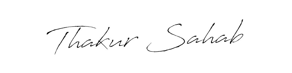 How to make Thakur Sahab name signature. Use Antro_Vectra style for creating short signs online. This is the latest handwritten sign. Thakur Sahab signature style 6 images and pictures png