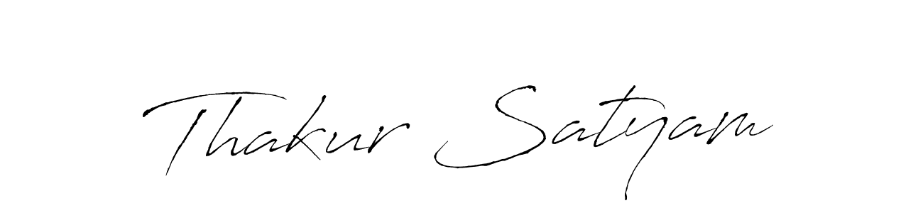 How to make Thakur Satyam name signature. Use Antro_Vectra style for creating short signs online. This is the latest handwritten sign. Thakur Satyam signature style 6 images and pictures png