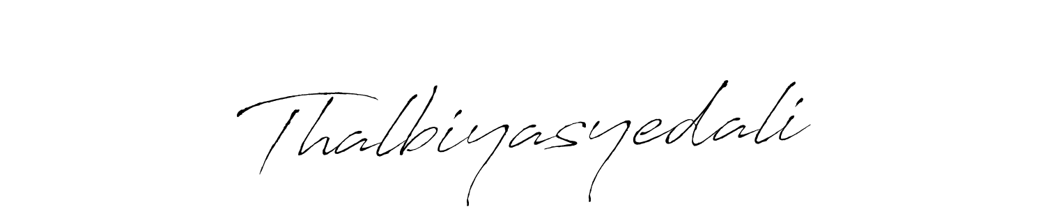 How to make Thalbiyasyedali name signature. Use Antro_Vectra style for creating short signs online. This is the latest handwritten sign. Thalbiyasyedali signature style 6 images and pictures png