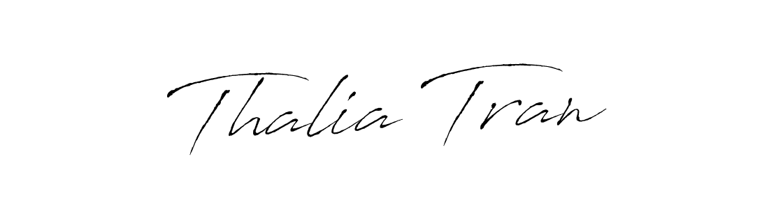 You should practise on your own different ways (Antro_Vectra) to write your name (Thalia Tran) in signature. don't let someone else do it for you. Thalia Tran signature style 6 images and pictures png