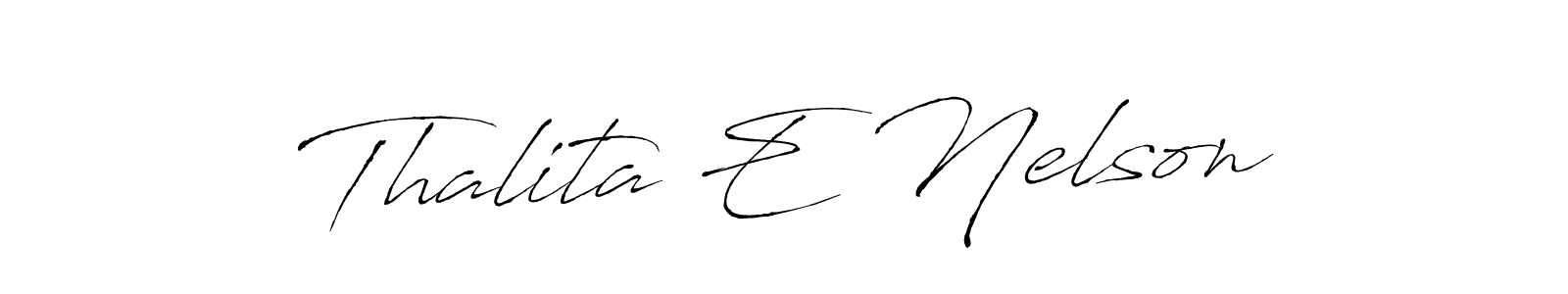 Design your own signature with our free online signature maker. With this signature software, you can create a handwritten (Antro_Vectra) signature for name Thalita E Nelson. Thalita E Nelson signature style 6 images and pictures png