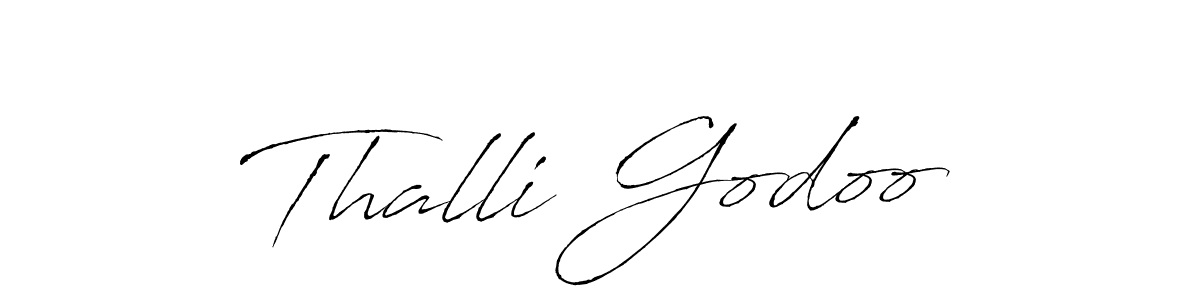 Create a beautiful signature design for name Thalli Godoo. With this signature (Antro_Vectra) fonts, you can make a handwritten signature for free. Thalli Godoo signature style 6 images and pictures png