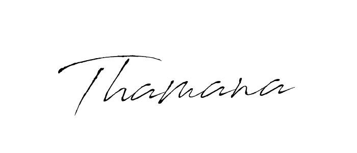 Create a beautiful signature design for name Thamana. With this signature (Antro_Vectra) fonts, you can make a handwritten signature for free. Thamana signature style 6 images and pictures png