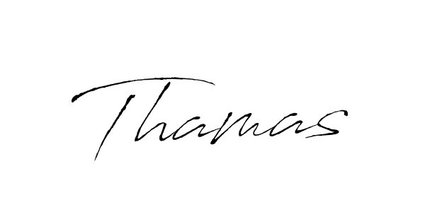 Make a beautiful signature design for name Thamas. With this signature (Antro_Vectra) style, you can create a handwritten signature for free. Thamas signature style 6 images and pictures png