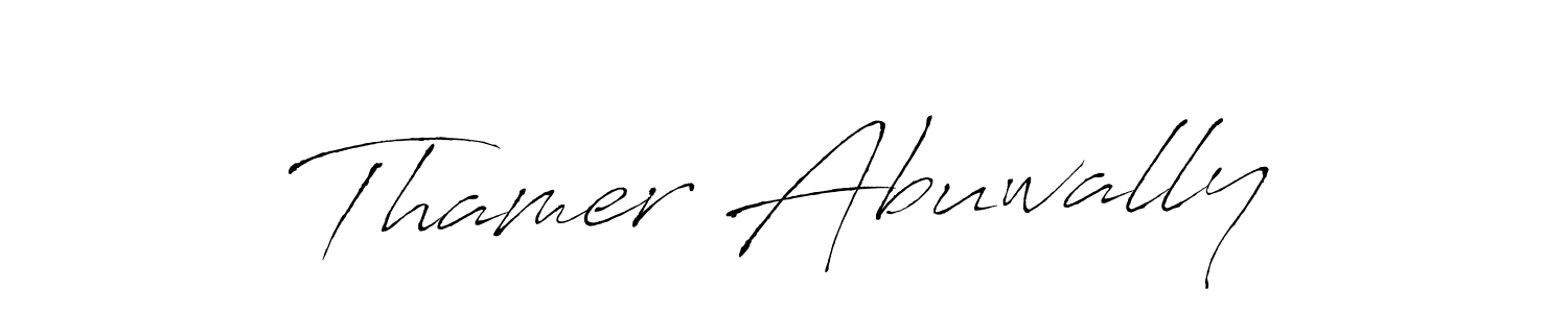 Here are the top 10 professional signature styles for the name Thamer Abuwally. These are the best autograph styles you can use for your name. Thamer Abuwally signature style 6 images and pictures png