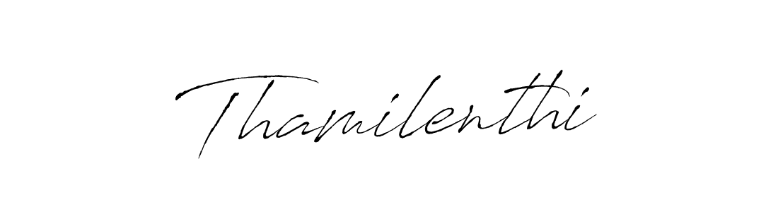 Use a signature maker to create a handwritten signature online. With this signature software, you can design (Antro_Vectra) your own signature for name Thamilenthi. Thamilenthi signature style 6 images and pictures png