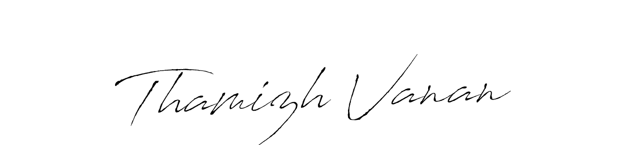 Antro_Vectra is a professional signature style that is perfect for those who want to add a touch of class to their signature. It is also a great choice for those who want to make their signature more unique. Get Thamizh Vanan name to fancy signature for free. Thamizh Vanan signature style 6 images and pictures png