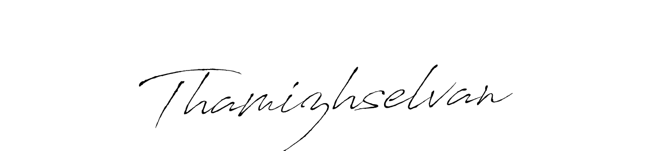 Create a beautiful signature design for name Thamizhselvan. With this signature (Antro_Vectra) fonts, you can make a handwritten signature for free. Thamizhselvan signature style 6 images and pictures png