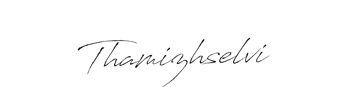 Design your own signature with our free online signature maker. With this signature software, you can create a handwritten (Antro_Vectra) signature for name Thamizhselvi. Thamizhselvi signature style 6 images and pictures png