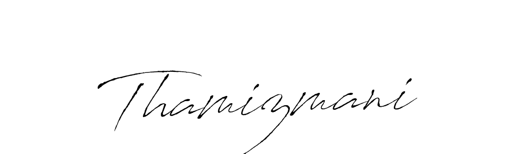 How to make Thamizmani signature? Antro_Vectra is a professional autograph style. Create handwritten signature for Thamizmani name. Thamizmani signature style 6 images and pictures png