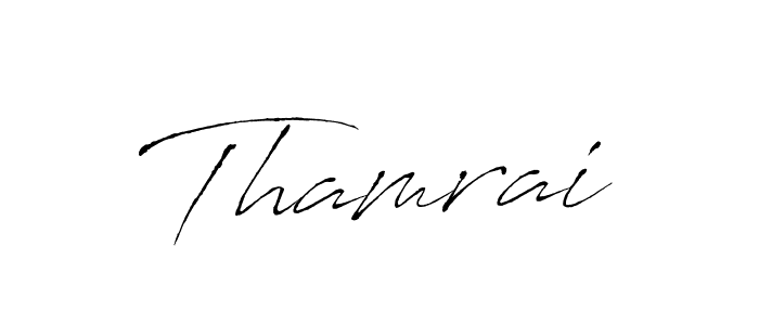 Design your own signature with our free online signature maker. With this signature software, you can create a handwritten (Antro_Vectra) signature for name Thamrai. Thamrai signature style 6 images and pictures png