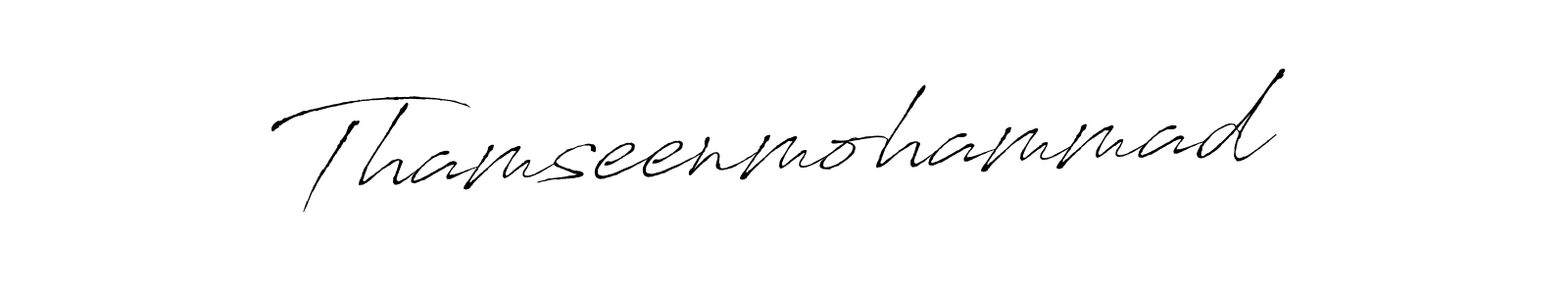 How to make Thamseenmohammad signature? Antro_Vectra is a professional autograph style. Create handwritten signature for Thamseenmohammad name. Thamseenmohammad signature style 6 images and pictures png