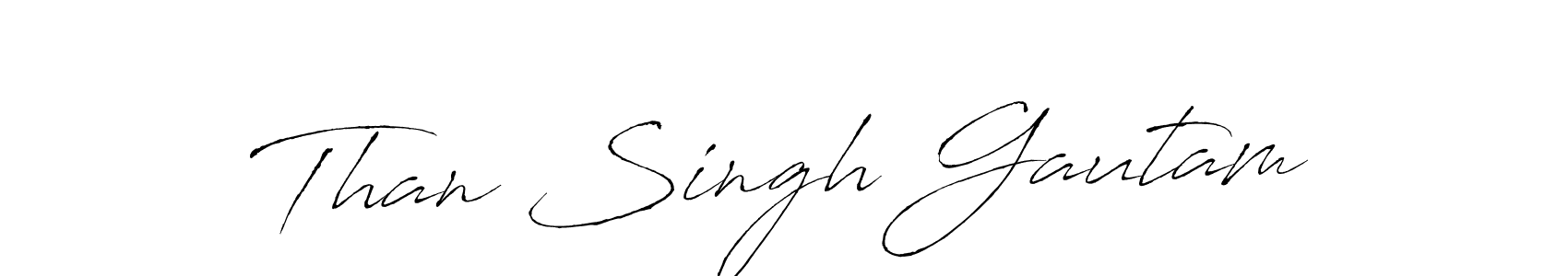 The best way (Antro_Vectra) to make a short signature is to pick only two or three words in your name. The name Than Singh Gautam include a total of six letters. For converting this name. Than Singh Gautam signature style 6 images and pictures png