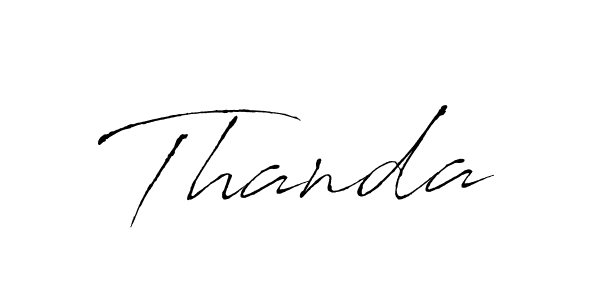 Design your own signature with our free online signature maker. With this signature software, you can create a handwritten (Antro_Vectra) signature for name Thanda. Thanda signature style 6 images and pictures png