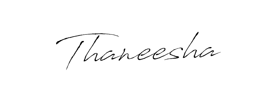 How to make Thaneesha name signature. Use Antro_Vectra style for creating short signs online. This is the latest handwritten sign. Thaneesha signature style 6 images and pictures png