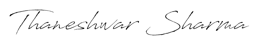 A modern signature idea for name Thaneshwar Sharma using Antro_Vectra font. Clean strokes and elegant curves make it stand out instantly. Thaneshwar Sharma signature style 6 images and pictures png