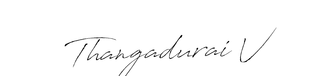 Also You can easily find your signature by using the search form. We will create Thangadurai V name handwritten signature images for you free of cost using Antro_Vectra sign style. Thangadurai V signature style 6 images and pictures png