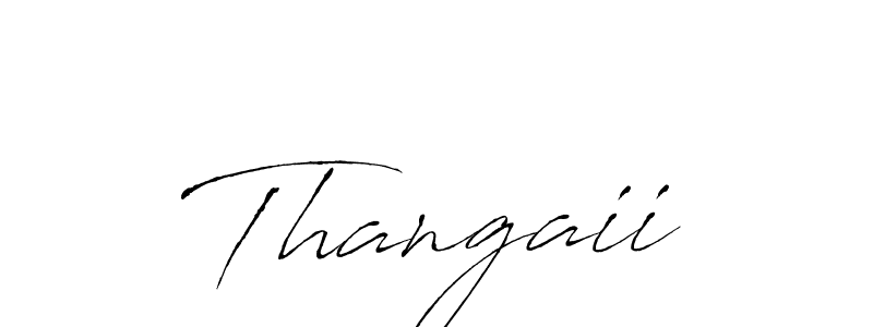 How to make Thangaii signature? Antro_Vectra is a professional autograph style. Create handwritten signature for Thangaii name. Thangaii signature style 6 images and pictures png