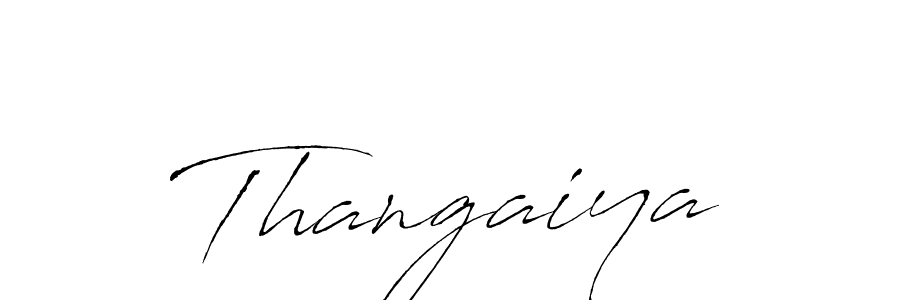 if you are searching for the best signature style for your name Thangaiya. so please give up your signature search. here we have designed multiple signature styles  using Antro_Vectra. Thangaiya signature style 6 images and pictures png