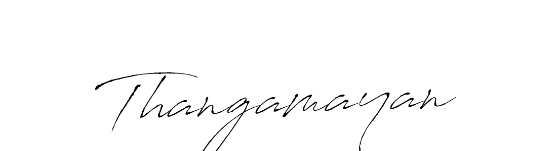 Use a signature maker to create a handwritten signature online. With this signature software, you can design (Antro_Vectra) your own signature for name Thangamayan. Thangamayan signature style 6 images and pictures png