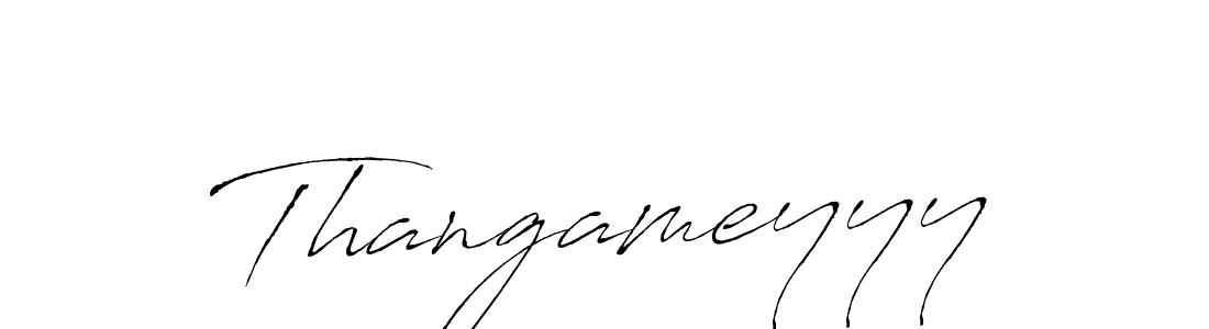 Make a beautiful signature design for name Thangameyyy. With this signature (Antro_Vectra) style, you can create a handwritten signature for free. Thangameyyy signature style 6 images and pictures png