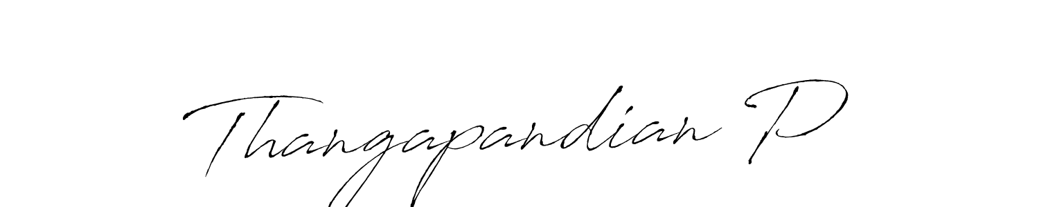 How to make Thangapandian P signature? Antro_Vectra is a professional autograph style. Create handwritten signature for Thangapandian P name. Thangapandian P signature style 6 images and pictures png