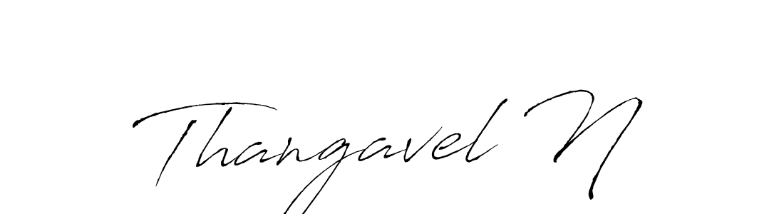 How to make Thangavel N name signature. Use Antro_Vectra style for creating short signs online. This is the latest handwritten sign. Thangavel N signature style 6 images and pictures png