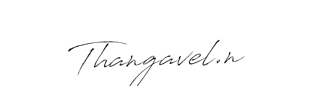 How to make Thangavel.n name signature. Use Antro_Vectra style for creating short signs online. This is the latest handwritten sign. Thangavel.n signature style 6 images and pictures png