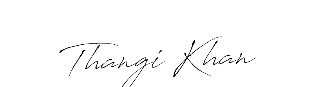 Make a beautiful signature design for name Thangi Khan. With this signature (Antro_Vectra) style, you can create a handwritten signature for free. Thangi Khan signature style 6 images and pictures png