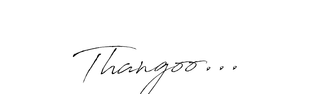 Use a signature maker to create a handwritten signature online. With this signature software, you can design (Antro_Vectra) your own signature for name Thangoo.... Thangoo... signature style 6 images and pictures png