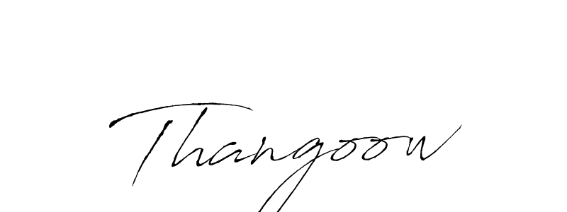 The best way (Antro_Vectra) to make a short signature is to pick only two or three words in your name. The name Thangoow include a total of six letters. For converting this name. Thangoow signature style 6 images and pictures png
