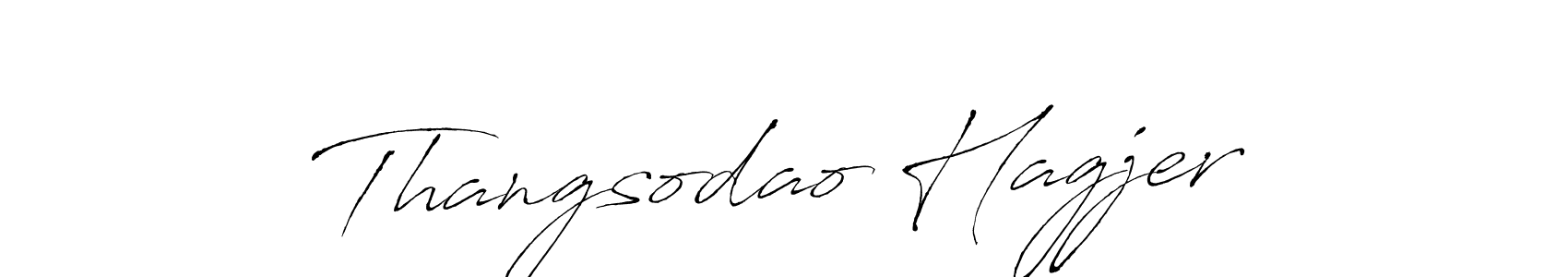 You should practise on your own different ways (Antro_Vectra) to write your name (Thangsodao Hagjer) in signature. don't let someone else do it for you. Thangsodao Hagjer signature style 6 images and pictures png