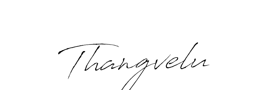 Create a beautiful signature design for name Thangvelu. With this signature (Antro_Vectra) fonts, you can make a handwritten signature for free. Thangvelu signature style 6 images and pictures png