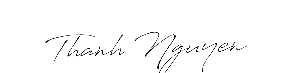 Make a beautiful signature design for name Thanh Nguyen. With this signature (Antro_Vectra) style, you can create a handwritten signature for free. Thanh Nguyen signature style 6 images and pictures png