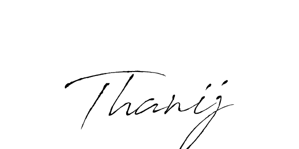 You should practise on your own different ways (Antro_Vectra) to write your name (Thanij) in signature. don't let someone else do it for you. Thanij signature style 6 images and pictures png