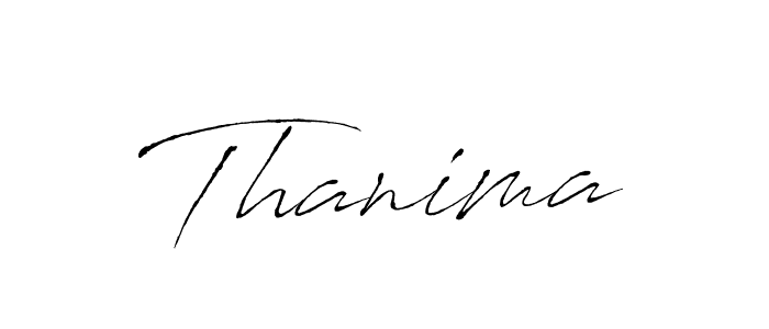 Make a beautiful signature design for name Thanima. With this signature (Antro_Vectra) style, you can create a handwritten signature for free. Thanima signature style 6 images and pictures png