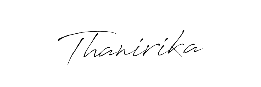 Make a beautiful signature design for name Thanirika. With this signature (Antro_Vectra) style, you can create a handwritten signature for free. Thanirika signature style 6 images and pictures png