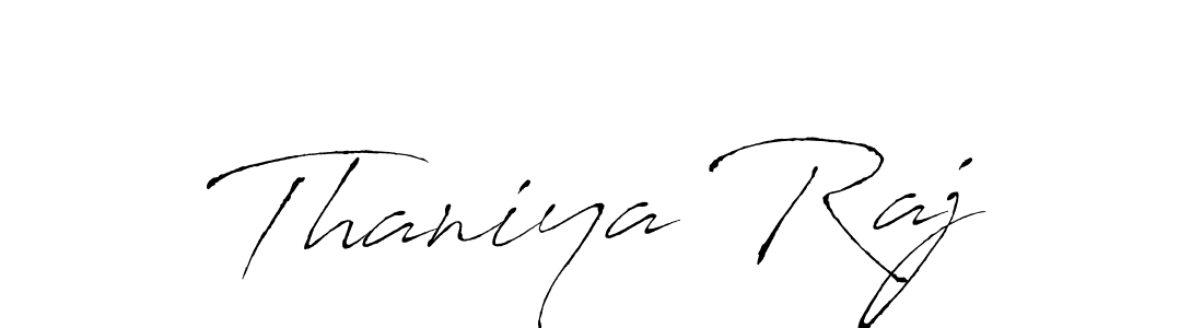 The best way (Antro_Vectra) to make a short signature is to pick only two or three words in your name. The name Thaniya Raj include a total of six letters. For converting this name. Thaniya Raj signature style 6 images and pictures png