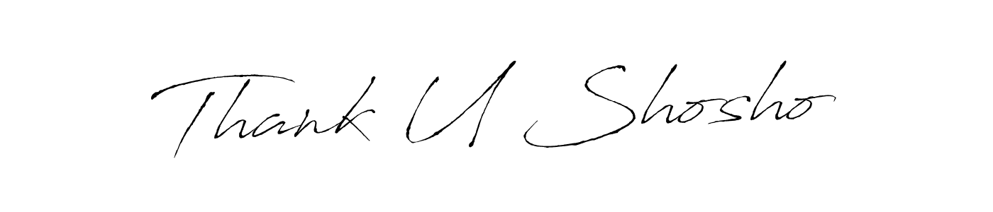 Design your own signature with our free online signature maker. With this signature software, you can create a handwritten (Antro_Vectra) signature for name Thank U Shosho. Thank U Shosho signature style 6 images and pictures png