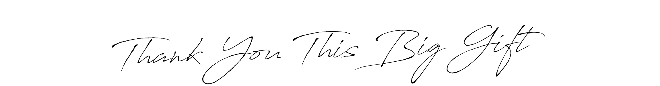 Antro_Vectra is a professional signature style that is perfect for those who want to add a touch of class to their signature. It is also a great choice for those who want to make their signature more unique. Get Thank You This Big Gift name to fancy signature for free. Thank You This Big Gift signature style 6 images and pictures png