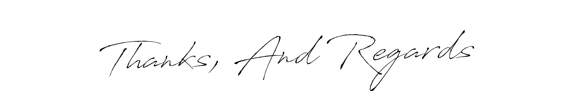 Thanks, And Regards stylish signature style. Best Handwritten Sign (Antro_Vectra) for my name. Handwritten Signature Collection Ideas for my name Thanks, And Regards. Thanks, And Regards signature style 6 images and pictures png