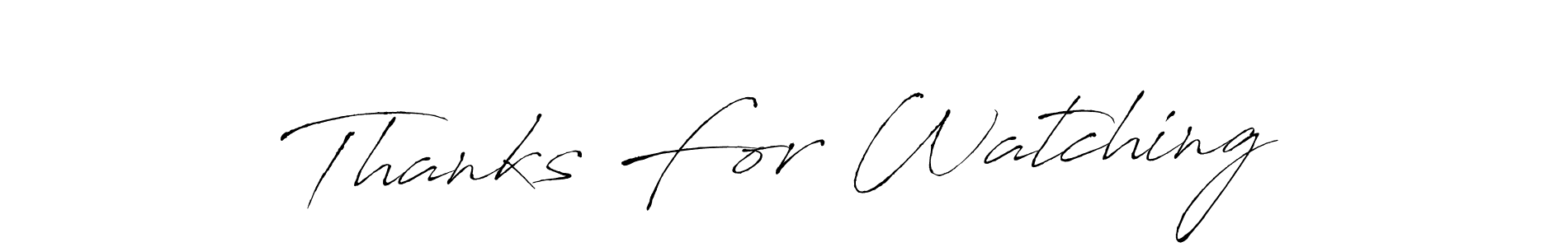 Also You can easily find your signature by using the search form. We will create Thanks For Watching name handwritten signature images for you free of cost using Antro_Vectra sign style. Thanks For Watching signature style 6 images and pictures png